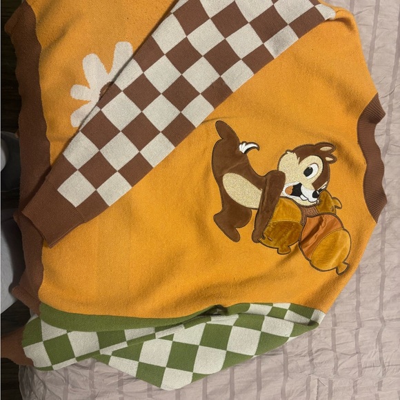 Disney Chip 'n' Dale Green and Orange Patchwork Cardigan - Picture 4 of 5